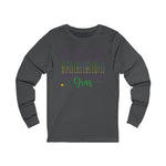 Mardi Gras Long Sleeve Tee — Festive Purple Green Gold Celebration Shirt
