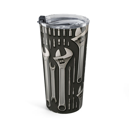 Handy Tools Tumbler 20oz, Ideal Gift for DIY Lovers, Mechanic Drinkware, Personalized Tool Mug, Birthday Present for Dad