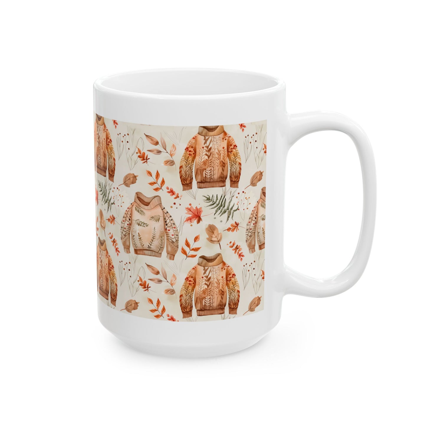 Autumn Sweater Ceramic Mug, Cozy Fall Drinkware, Gift for Teachers, Seasonal Coffee Cup, Cute Kitchen Decor, Thanksgiving Mug, Warm [...]