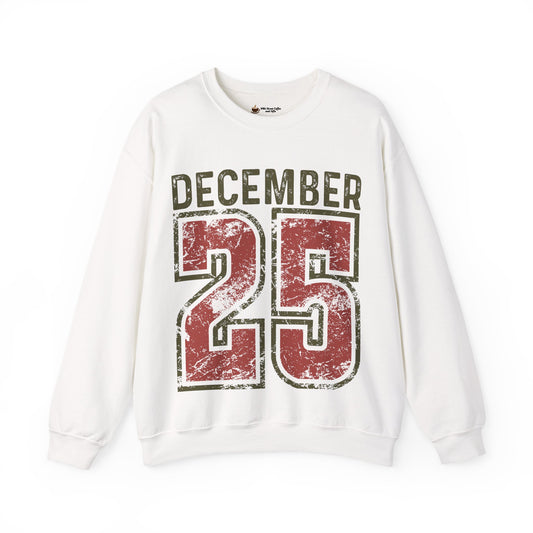 Cozy December 25 Sweatshirt, Festive Crewneck, Holiday Apparel, Christmas Gift, Warm Winter Wear, Unisex Sweatshirt