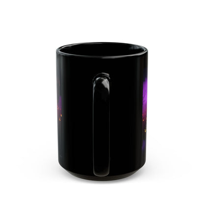 Halloween Witch Mug, Spooky Coffee Cup, Witching Hour Drinkware, Fall Festivities Gift, Black Ceramic Mug