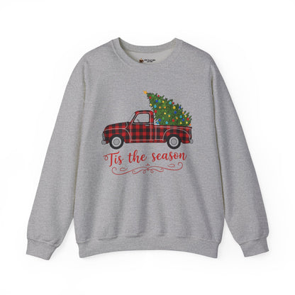 Tis the Season Crewneck Sweatshirt, Holiday Apparel, Cozy Gift, Hand-Drawn Design, Unisex Christmas Sweater, Winter Wardrobe Essential