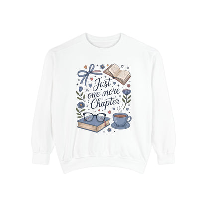 Cozy Literature Sweatshirt - Just One More Chapter, Gift for Book Lovers, Bookish Apparel, Reading Gift, Book Club Sweater