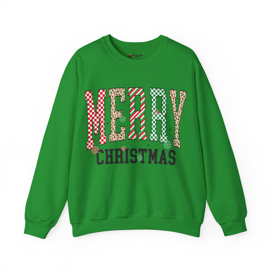 Merry Christmas Sweatshirt, Cozy Holiday Crewneck, Festive Unisex Sweatshirt, Perfect for Winter, Christmas Gift, Holiday Apparel