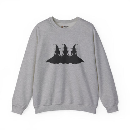 Halloween Witch Silhouette Sweatshirt, Cozy Unisex Crewneck for Fall, Halloween Gift, Spooky Season Apparel, Casual Outfit