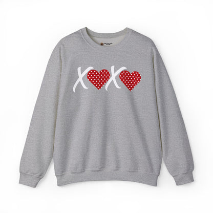 Valentine XOXO Polka Dot Heart Sweatshirt