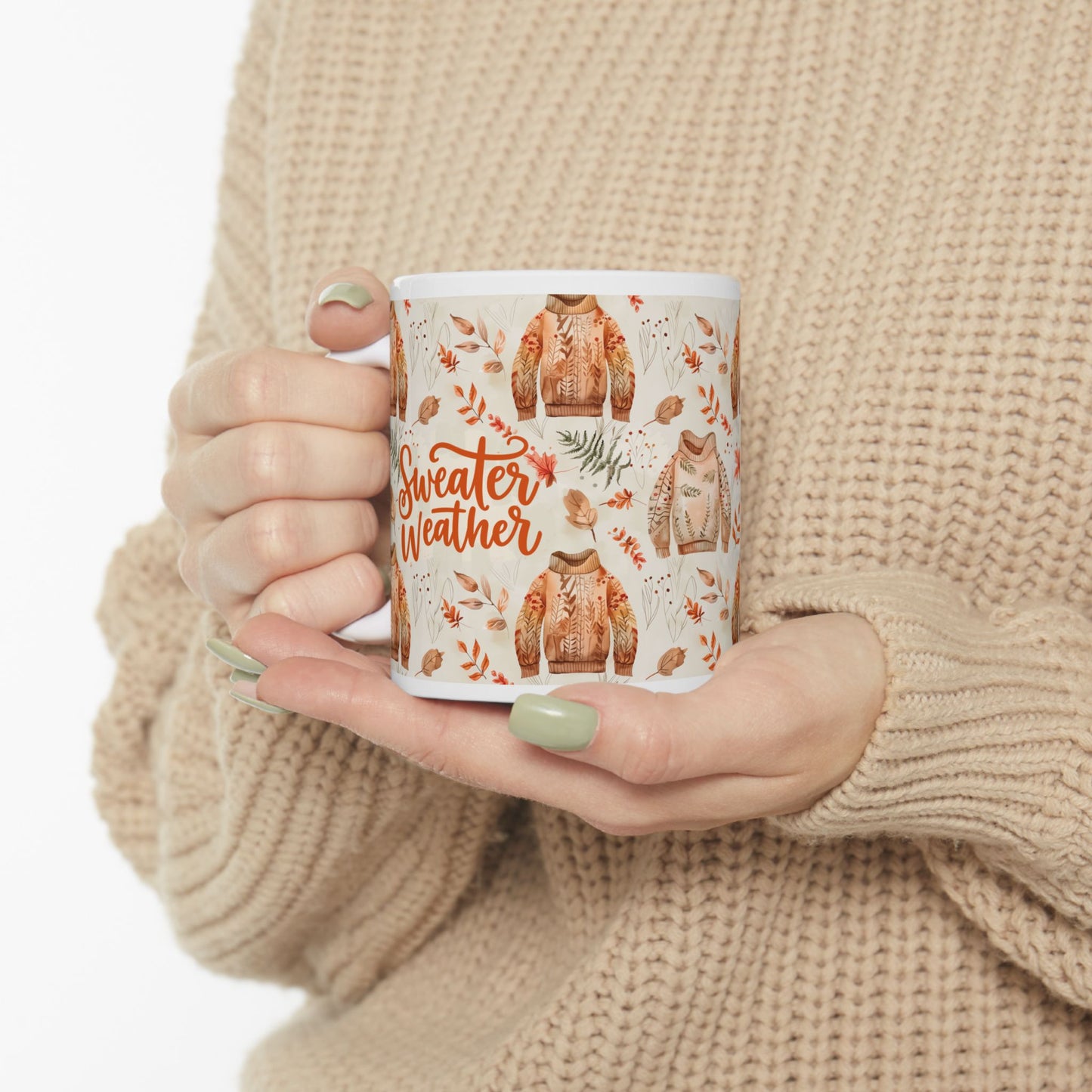 Autumn Sweater Ceramic Mug, Cozy Fall Drinkware, Gift for Teachers, Seasonal Coffee Cup, Cute Kitchen Decor, Thanksgiving Mug, Warm [...]