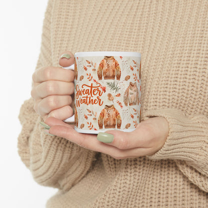 Autumn Sweater Ceramic Mug, Cozy Fall Drinkware, Gift for Teachers, Seasonal Coffee Cup, Cute Kitchen Decor, Thanksgiving Mug, Warm [...]