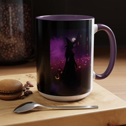 Spooky Witch Coffee Mug, Halloween Gift, Witch Decor, Home & Kitchen, Unique Mug for Coffee Lovers, Fall Drinkware, Accent Mug
