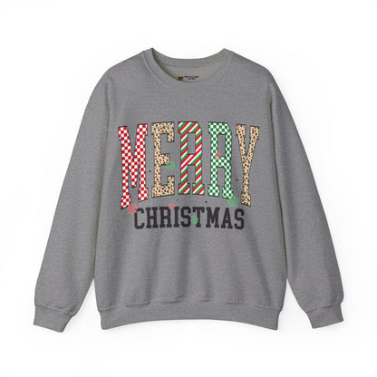 Merry Christmas Sweatshirt, Cozy Holiday Crewneck, Festive Unisex Sweatshirt, Perfect for Winter, Christmas Gift, Holiday Apparel
