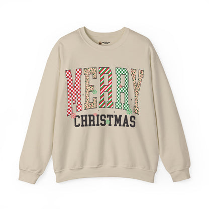 Merry Christmas Sweatshirt, Cozy Holiday Crewneck, Festive Unisex Sweatshirt, Perfect for Winter, Christmas Gift, Holiday Apparel