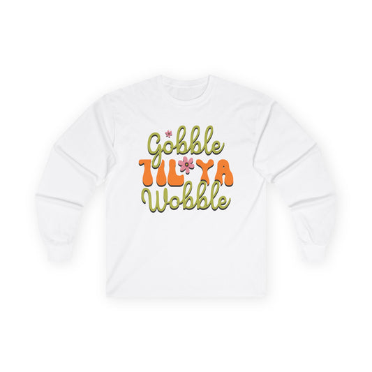 Thanksgiving Long Sleeve Tee - "Gobble 'Til Ya Wobble" - Holiday Apparel, Casual Wear, Gift for Thanksgiving, Family Celebration, Fall [...]