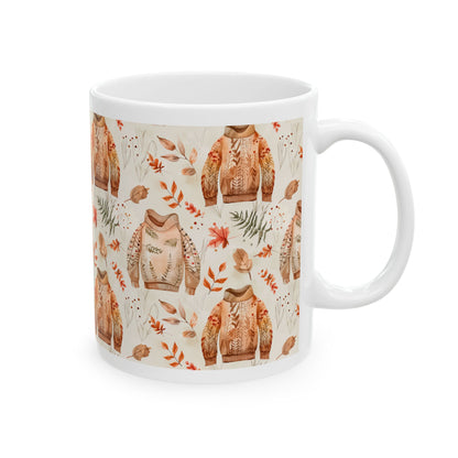 Autumn Sweater Ceramic Mug, Cozy Fall Drinkware, Gift for Teachers, Seasonal Coffee Cup, Cute Kitchen Decor, Thanksgiving Mug, Warm [...]