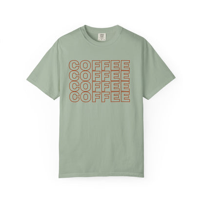 Coffee Lover Unisex T-Shirt - Garment-Dyed Tee for Baristas, Gift for Coffee Enthusiasts, Casual Wear, Birthday, Coffee Shop Uniform