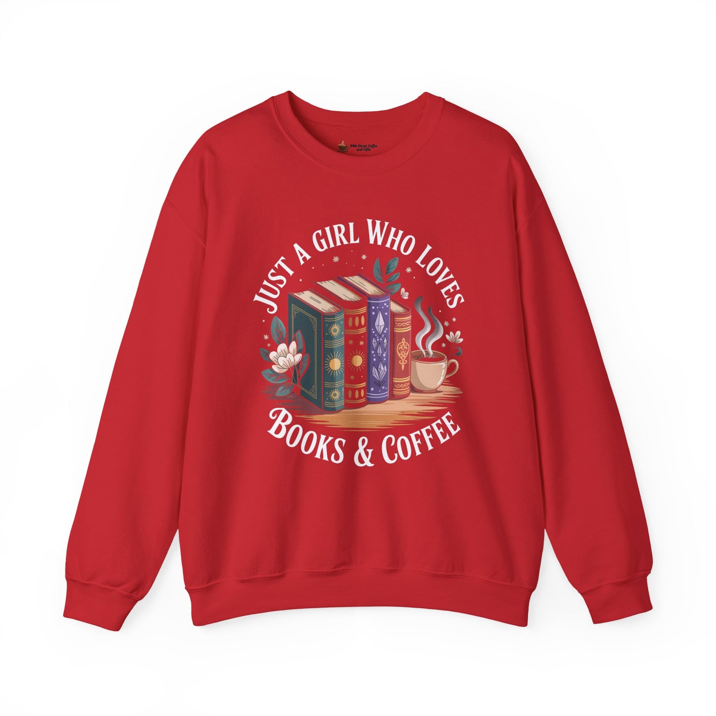 Books & Coffee Crewneck Sweatshirt | Unisex Sweatshirt, Make Coffee Not War, Casual Wear, Gift for Coffee Lovers, Cozy Outfit