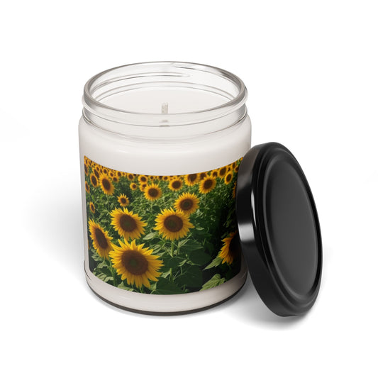 Sunflower Scented Candle, Relaxing Home Fragrance, Gift for Her, Eco-Friendly Soy Candle, Spring Decor, Aromatherapy