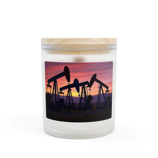 Sunset Oil Pump Candle, Aromatherapy Gift, Home Decor, Eco-Friendly Candle, Unique Gift for Oil Workers, Relaxation Candle