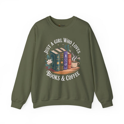 Books & Coffee Crewneck Sweatshirt | Unisex Sweatshirt, Make Coffee Not War, Casual Wear, Gift for Coffee Lovers, Cozy Outfit