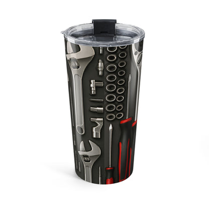 Handy Tools Tumbler 20oz, Ideal Gift for DIY Lovers, Mechanic Drinkware, Personalized Tool Mug, Birthday Present for Dad