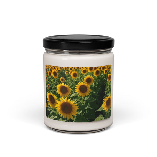 Sunflower Scented Candle, Relaxing Home Fragrance, Gift for Her, Eco-Friendly Soy Candle, Spring Decor, Aromatherapy