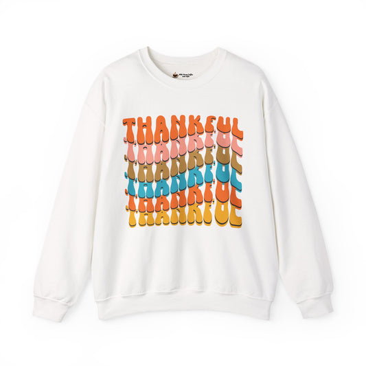 Thankful Crewneck Sweatshirt, Cozy Fall Sweater, Thanksgiving Gift, Unisex Casualwear, Gratitude Apparel, Everyday Comfort