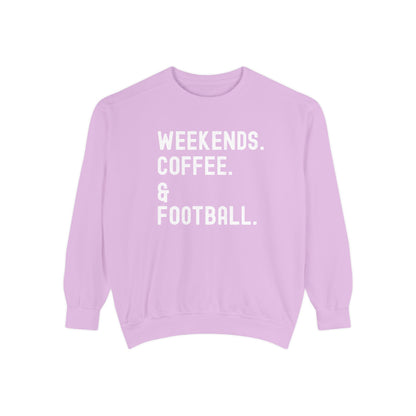 Cozy Weekend Sweatshirt - Perfect for Coffee Lovers, Football Fans, Fall Fashion, Gift for Her, Casual Wear