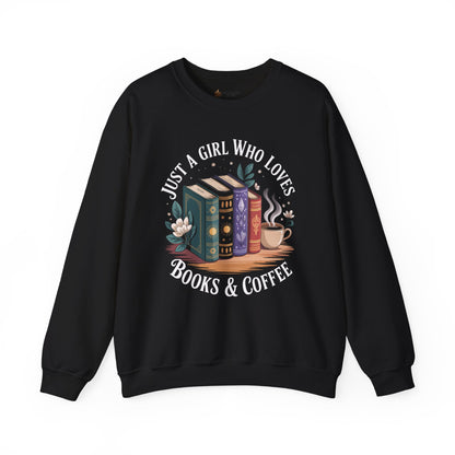 Books & Coffee Crewneck Sweatshirt | Unisex Sweatshirt, Make Coffee Not War, Casual Wear, Gift for Coffee Lovers, Cozy Outfit
