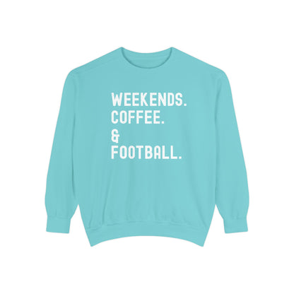 Cozy Weekend Sweatshirt - Perfect for Coffee Lovers, Football Fans, Fall Fashion, Gift for Her, Casual Wear