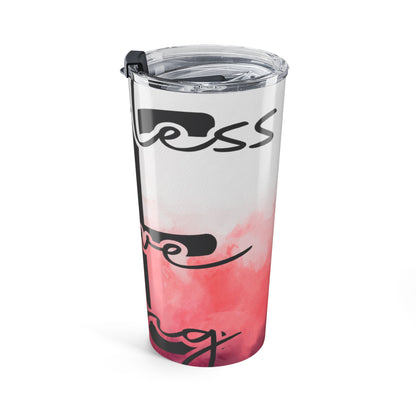Inspirational Tumbler 20oz - Travel Mug, Gift for Her, Motivational Drinkware, Custom Tumbler for Women, Pink Ombre Design