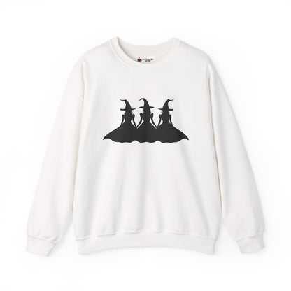 Halloween Witch Silhouette Sweatshirt, Cozy Unisex Crewneck for Fall, Halloween Gift, Spooky Season Apparel, Casual Outfit