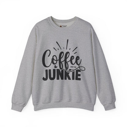 Caffeine Junkie Sweatshirt, Cozy Coffee Lover Crewneck, Gift for Baristas, Funny Coffee Sweatshirt, Perfect for Coffee Lovers