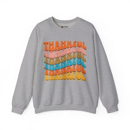 Thankful Crewneck Sweatshirt, Cozy Fall Sweater, Thanksgiving Gift, Unisex Casualwear, Gratitude Apparel, Everyday Comfort