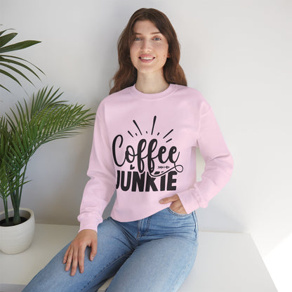 Caffeine Junkie Sweatshirt, Cozy Coffee Lover Crewneck, Gift for Baristas, Funny Coffee Sweatshirt, Perfect for Coffee Lovers
